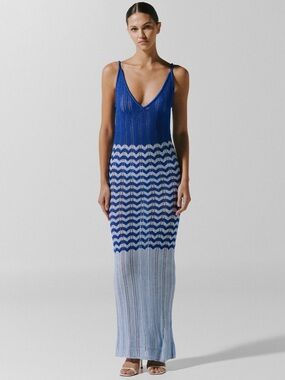 Baobab Collection Royal to Sky Blue Knit Maxi Dress